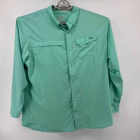 HUK Fishing Shirt Mens‎ Long Sleeve Button Up Vented Outdoors XXXL - Picture 2 of 7